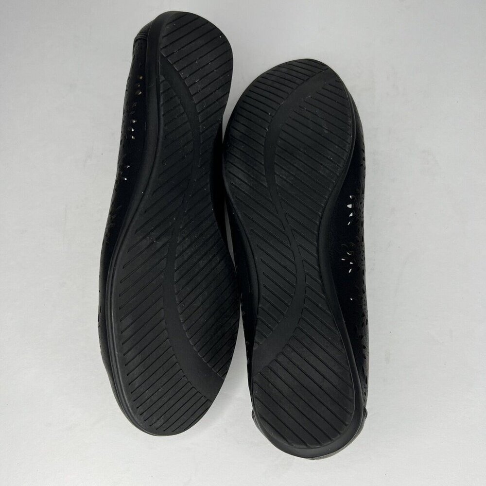 White Mountain Surprise Black Cut-Out Slip-On Ballet Slippers Womens Size 7.5 - Picture 8 of 9